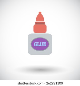 Glue. Single flat icon on white background. Vector illustration.