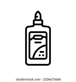 glue stationery line icon vector. glue stationery sign. isolated contour symbol black illustration