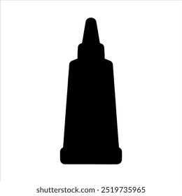 Glue stick black silhouette vector illustration on white background