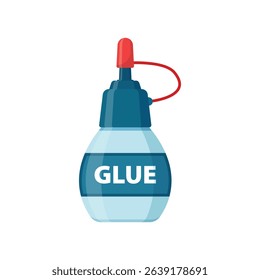 Glue stick and bottle icon in flat style. School stationery vector illustration on isolated background. Office supply sign business concept.