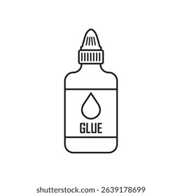 Glue stick and bottle icon in flat style. School stationery vector illustration on isolated background. Office supply sign business concept.