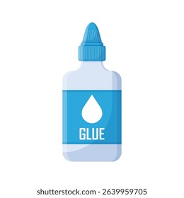 Glue stick and bottle icon in flat style. School stationery vector illustration on isolated background. Office supply sign business concept.