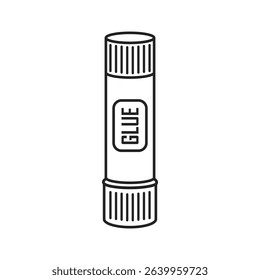 Glue stick and bottle icon in flat style. School stationery vector illustration on isolated background. Office supply sign business concept.