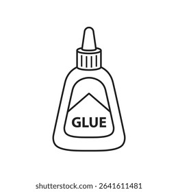 Glue stick and bottle icon in flat style. School stationery vector illustration on isolated background. Office supply sign business concept.