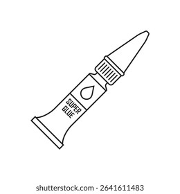 Glue stick and bottle icon in flat style. School stationery vector illustration on isolated background. Office supply sign business concept.