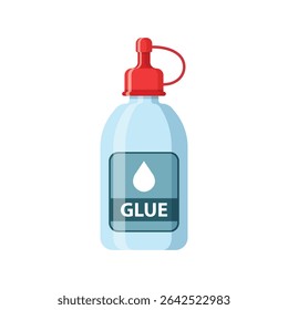 Glue stick and bottle icon in flat style. School stationery vector illustration on isolated background. Office supply sign business concept.