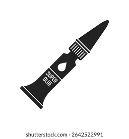 Glue stick and bottle icon in flat style. School stationery vector illustration on isolated background. Office supply sign business concept.