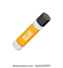 Glue stick and bottle icon in flat style. School stationery vector illustration on isolated background. Office supply sign business concept.