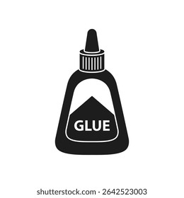 Glue stick and bottle icon in flat style. School stationery vector illustration on isolated background. Office supply sign business concept.