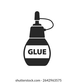 Glue stick and bottle icon in flat style. School stationery vector illustration on isolated background. Office supply sign business concept.