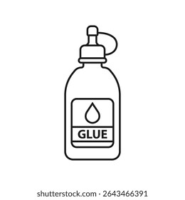 Glue stick and bottle icon in flat style. School stationery vector illustration on isolated background. Office supply sign business concept.