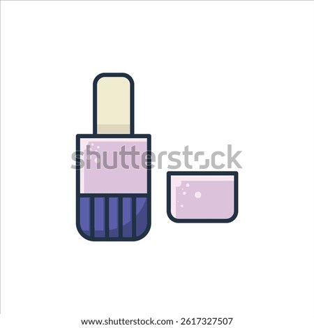 Glue Stick Editable Vector Illustration for Stationery and Education Design Themes.
