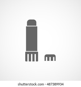 Glue Stick Flat Icon On White Background