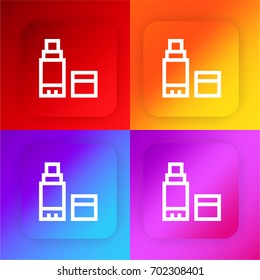 Glue stick four color gradient app icon set