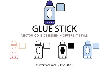 Glue stick icon design with white background stock illustration
