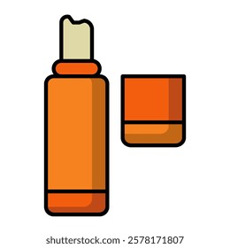 Glue stick icon. office material icon. lineal color
