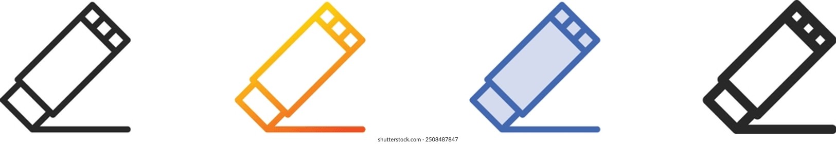 glue stick icon.Thin Linear, Gradient, Blue Stroke and bold Style Design Isolated On White Background