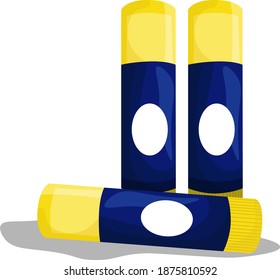 Glue Stick, Illustration, Vector On White Background