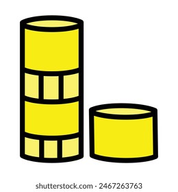 Diseño de iconos rellenos de línea de pegamento