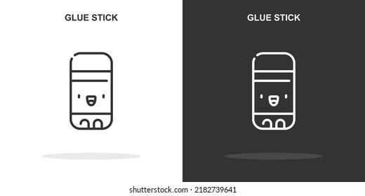 glue stick line icon. Simple outline style.glue stick linear sign. Vector illustration isolated on white background. Editable stroke EPS 10