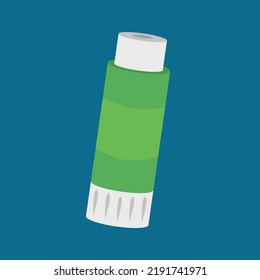 glue stick on blue background