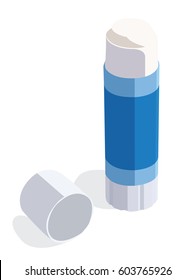 Glue Stick Realistic Vector Illustration Isolated