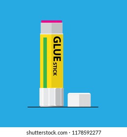 Glue stick vector flat design.