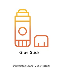 Glue Stick  Vector Gradient Outline Icon. Eps file 10