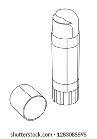 Glue stick vector illustration isolated