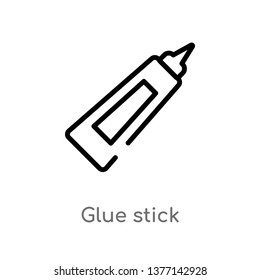 glue stick vector line icon. Simple element illustration. glue stick outline icon from sew concept. Can be used for web and mobile