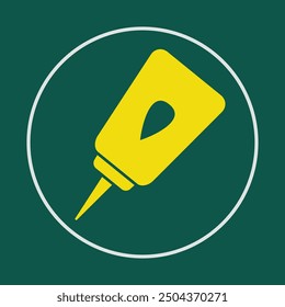 Glue trendy icon neat abstract vector illustration colorful artwork beautiful design.eps