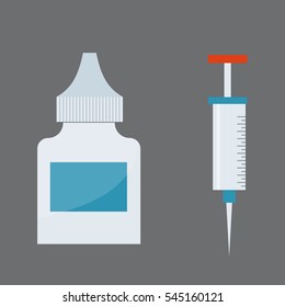 Glue tube flat vector illustration.
