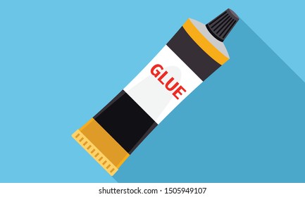 Glue tube icon. Flat illustration of glue tube vector icon for web design
