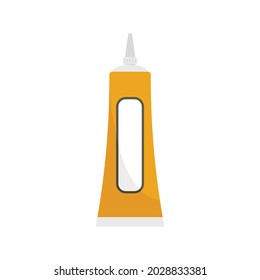 Glue tube icon. Flat illustration of glue tube vector icon isolated on white background