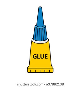 Glue tube icon isolated.