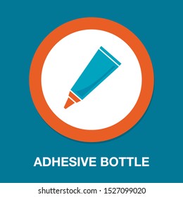 Glue Tube Icon, Vector Adhesive Bottle Symbol Illustration