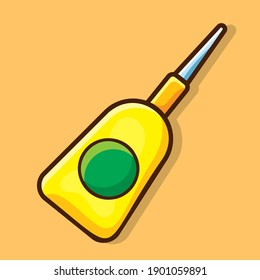 glue tube isolated cartoon vector illustration in flat style