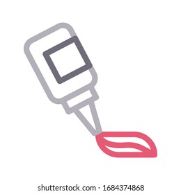 glue vector color line icon 