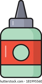 glue vector flat line icon 