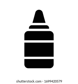 icono plano de glifo vectorial de pegamento 