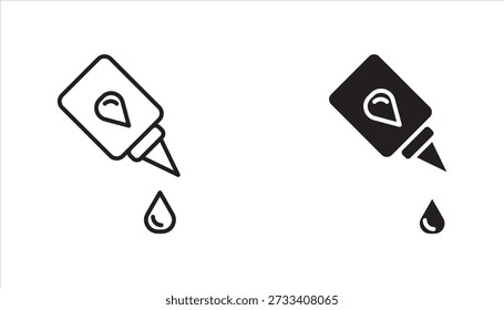 Colar ícone de vetor. Ícone de cola líquida. com fundo branco.