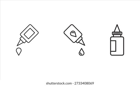 Colar ícone de vetor. Ícone de cola líquida. com fundo branco.