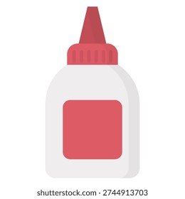 Ilustración vectorial de pegamento sobre un fondo blanco