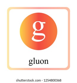 Gluon vector illustration. Quantum mechanics. Elementary particles.