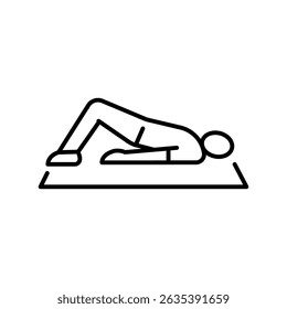 glute bridge black line icon for digital and print projects.  Minimal clean icons for apps and websites. Modern simple icons for UI UX and branding