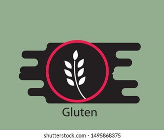 gluten allergy
   icon and vector to work on your design image