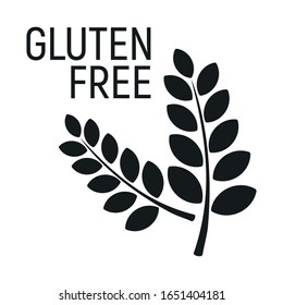 Gluten Free. Allergen food, Products icon and logo. Intolerance and allergy food. Concept black and simple vector illustration and isolated art.