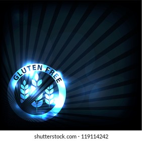 Gluten free background, beautiful blue sparkling color.
