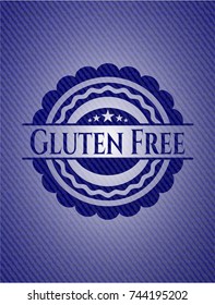 Gluten Free badge with jean texture