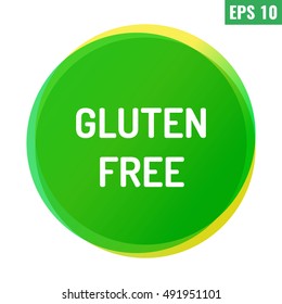 Gluten free, badge, label, sticker, icon, logo design vector illustration on white background. Can be used for cafe, restaurant fast food.